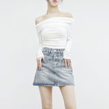 Early Shirring Off T-Shirt