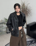 Pero Vintage Washing Leather Jacket