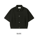 Bound Tweed Half Shirt Jacket