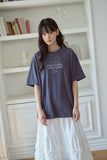 Cat's Heart Chain Embroidery Short Sleeve Tee