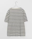 [unisex] Hemda Stripe Over Short Sleeve Tee