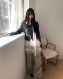 Dawson Cut-out Point Wide Cotton Pants