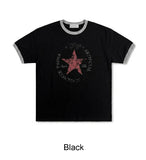 Pia Star Crop Ringer Tee