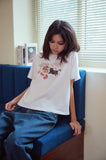 DTP Doodle Art Crop Short Sleeve Tee