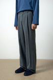 WOOL ONE TUCK SLACKS