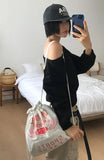 OFF-SHOULDER CROP SWEAT