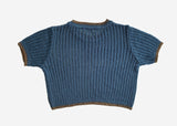 Line Mesh Knit Top