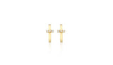 Truly Essence 14K Cross Pave Earrings