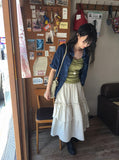 Vito Shirring Punching Layered Color Sleeveless