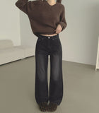 Heat Brushed Classic Banding Span Basic Denim Pants