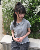 Bilo Frill Round Collar Short Sleeve T-Shirt