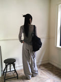 Fairlane Nylon Lace Color Matching Two-Way Long Wide Jogger Pants