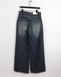 Delray Back Slit Wide Denim Pants