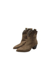 suede short western ankle boots
