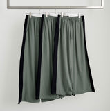 Rustle two-way side color matching jogger wide banding pants