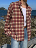 Sideun overfit check shirt