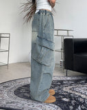 Lind Big Cargo Banding Denim Pants