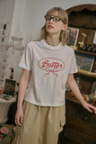 Butter Ribbon Crop Short Sleeve Tee