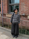 [BAONHAUS] Tontoni Banding Cut Denim Balloon Wide Pants