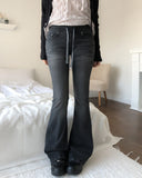Tense Span Low Bootcut Denim Pants