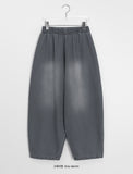 [BAONHAUS] Hebon Denim Banding Balloon Wide Pants - Gray Denim ver.