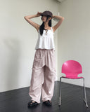 Nubin velvet ribbon sleeveless blouse