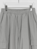 [Unisex] Giden Shirring Nylon Cargo Wide Pants