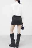 Wuin Suede Belt Skirt