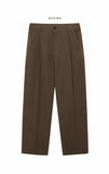 Sharp Linen Wide Banding Pants