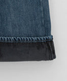 Boken Brushed Washing Denim Wide Pants