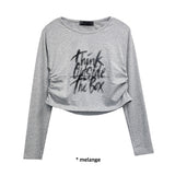 THINK SHIRRING CROP T