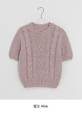 Jupa Cable Wool Short Sleeve Knit
