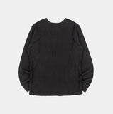 Waffle slab round-neck long sleeve