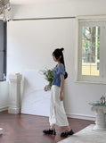 Loading Side Ribbon String Side Slit Back Banding Nylon Long Skirt
