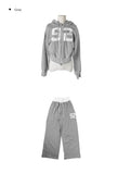 Kase Number Hood Zip-Up Pants Training Set