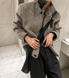 Mohair wool cropped jacket (+half ver)