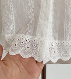 Sedel Lace Flower Embroidery Blouse