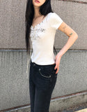 Mucon Eyelet Short Sleeve T-shirt