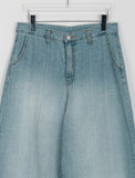 Yuruni denim washed wide pants