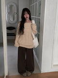 Tome Cable Off-Shoulder Loose-Fit Knit