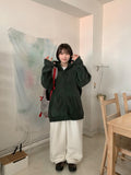 [unisex] Toemi banding string fleece brushed carpender wide pants