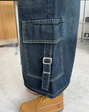 Letty Strap Cargo Bermuda Denim