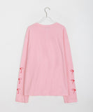 Cooing Ribbon Printing Long Sleeve Tee