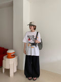 Bellevue Cat Print Oversized Short Sleeve Tee