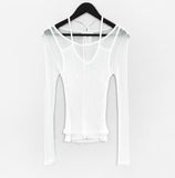 Lemaine See-Through Layered T-Shirt