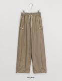 [unisex] Tokiden banding string side snap wide cotton pants