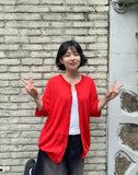 [unisex] Hugen Summer Boucle Round Knit Cardigan