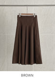 Wiki Pleated Banding Long Skirt