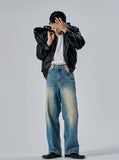 Real point brush denim