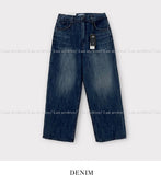 Slave pintuck wide denim pants